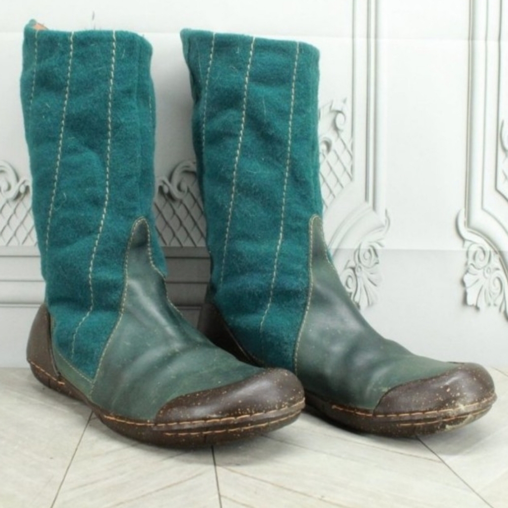 FINAL Then Gone FLY London PREMIUM UK DESIGNER VTG Leather wool boots Rare READ - Picture 7 of 13